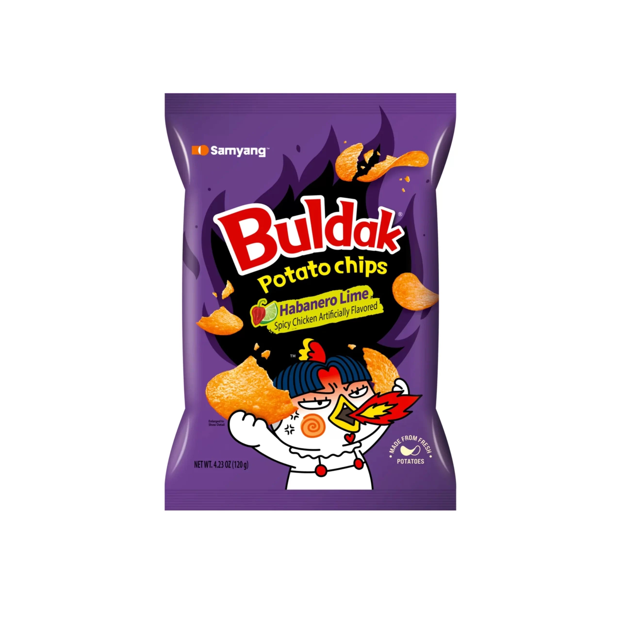 BULDAK POTATO CHIPS HABANERO LIME 120g