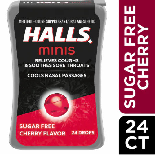 HALLS MINIS CHERRY 24 DROPS