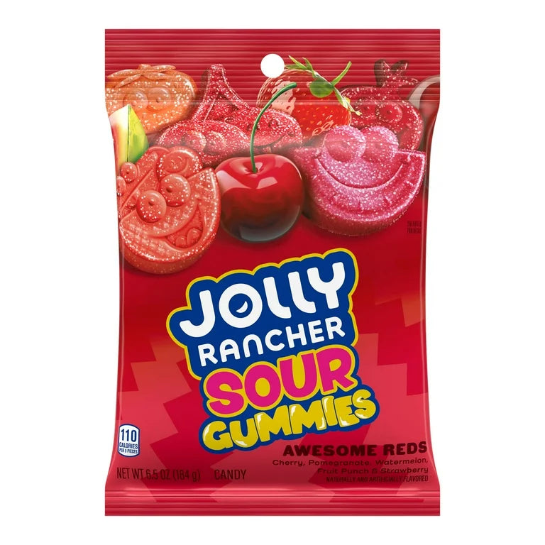 JOLLY RANCHER SOUR GUMMIES AWESOME REDS 184g