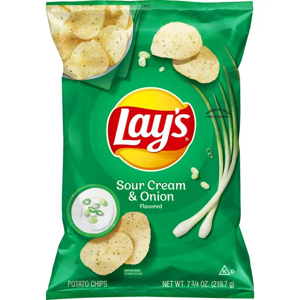 LAYS SOUR CREAM & ONION 219.7g