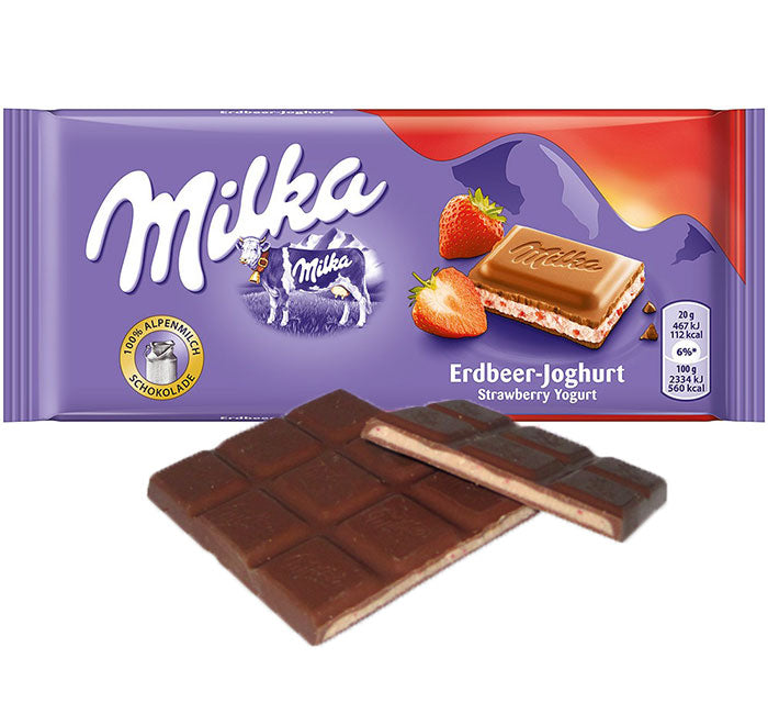 MILKA STRAWBERRY BAR 100g