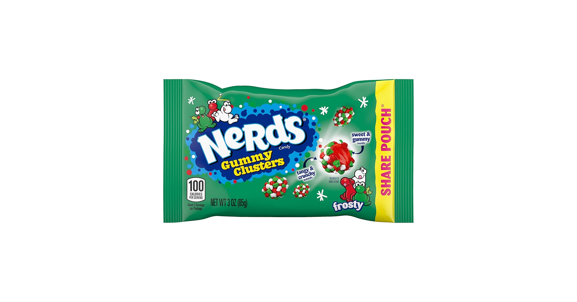 NERDS CHRISTMAS GUMMY CLUSTERS SHARE POUCH 85g