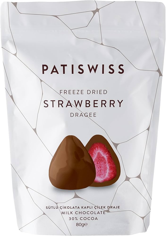 PATISLOVE FREEZE DRIED STRAWBERRY DRAGEE 80g