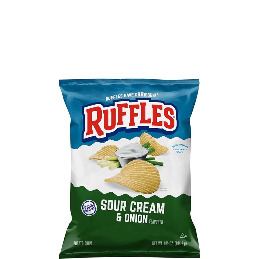 RUFFLES SOUR CREAM & ONION 184.2g