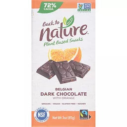 BACK TO NATURE DK CHOCOLATE ORANGE 85g
