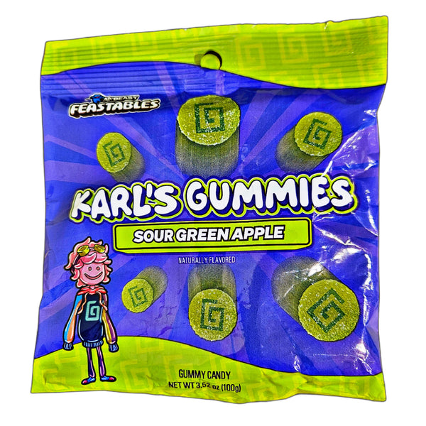 FEASTABLES KARL GUMMIES SOUR GREEN APPLE 50g