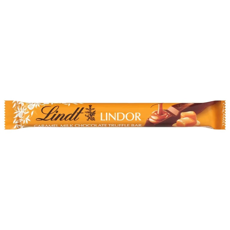 LINDT LINDOR CARAMEL MILK CHOCOLATE TRUFFLE BAR 38g